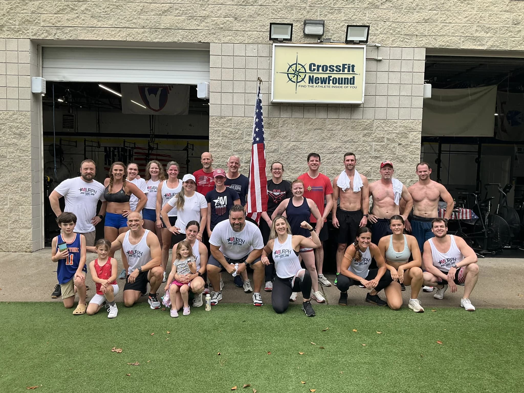 CrossFit NewFound members gathered together in the gym